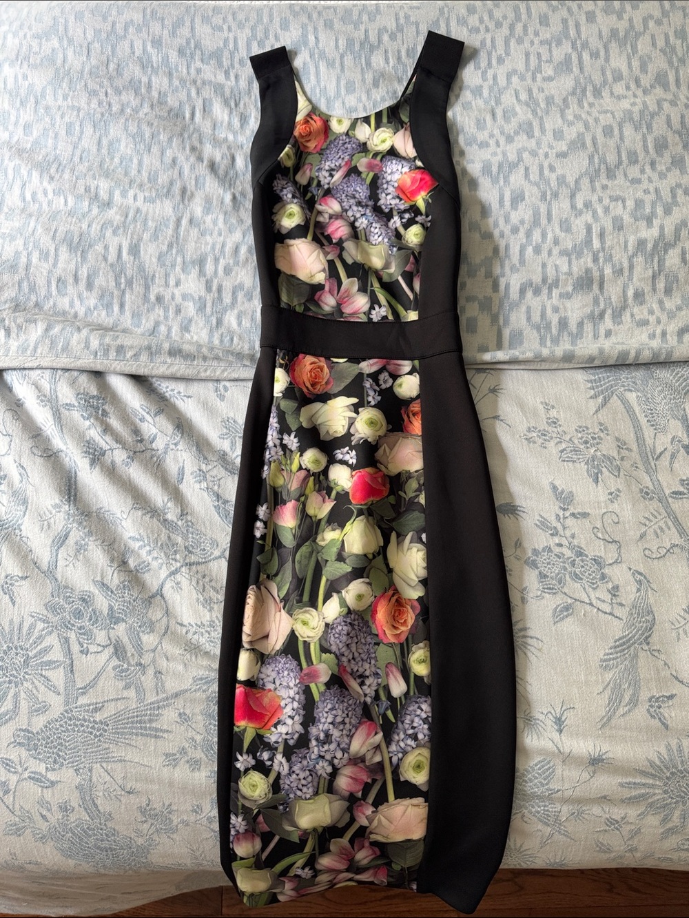 Ted Baker Floral Panel Black Sheath Dress